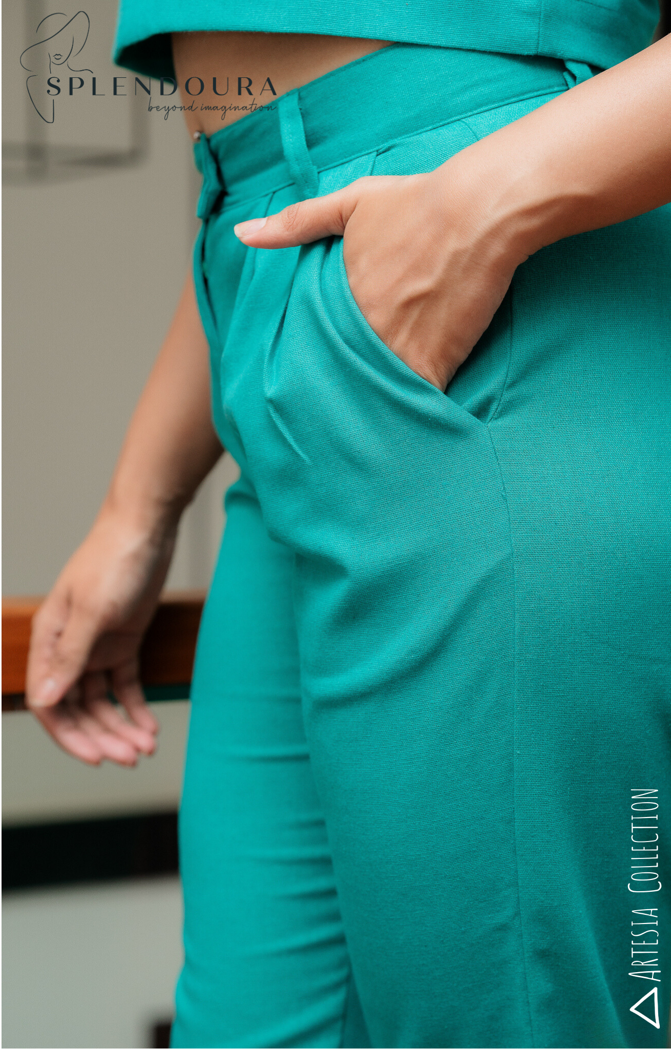 Aqua Elegance Linen Co-ords